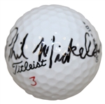Phil Mickelson Signed Titleist 3 Logo Golf Ball - Rare FULL JSA #Z80561