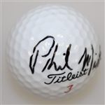 Phil Mickelson Signed Titleist 3 Logo Golf Ball - Rare FULL JSA #Z80561