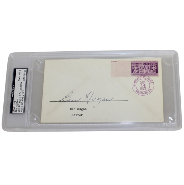 Ben Hogan Signed Envelope - Sigurd Berg Collection - PSA Slabbed NM-MT8 #83979459