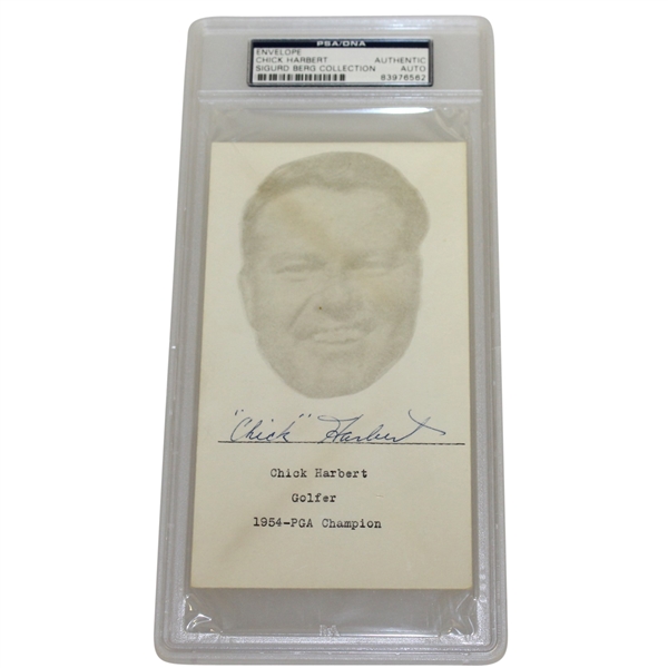 Chick Harbert Signed Envelope - Sigurd Berg Collection - PSA Slabbed #83976562