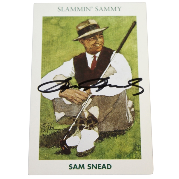 Sam Slammin Sammy Snead Signed Mueller Ltd Ed Golf Card JSA ALOA