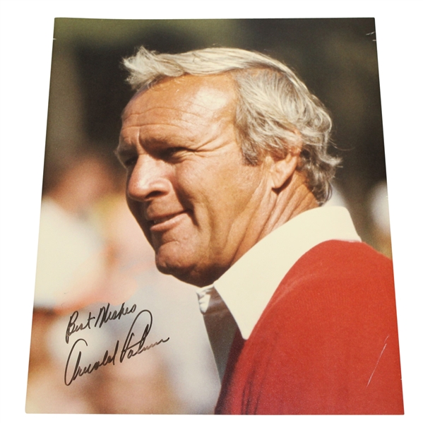 Arnold Palmer Signed 8x10 Color Photo with Best Wishes JSA ALOA