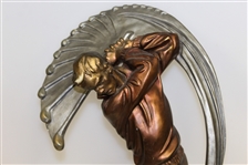 Post Swing Austin Golf Sculpture - Action Shot - Roth Collection