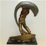 Post Swing Austin Golf Sculpture - Action Shot - Roth Collection