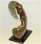 Post Swing Austin Golf Sculpture - Action Shot - Roth Collection