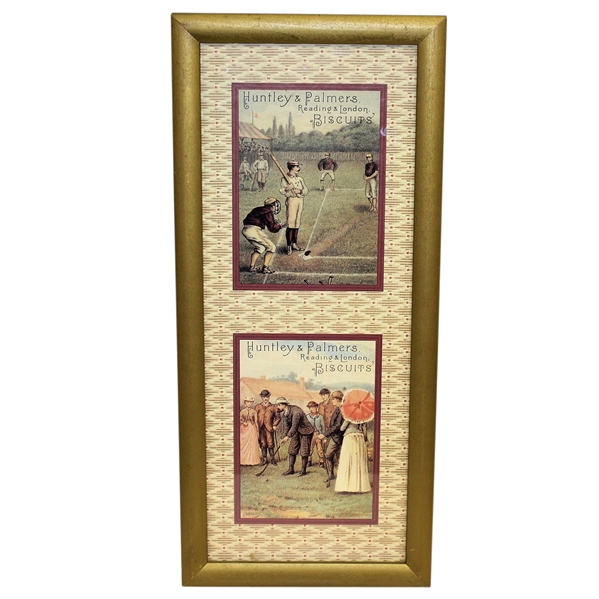 Huntley & Palmers Multiple Sport Display - Golf & Baseball - Framed - Roth Collection