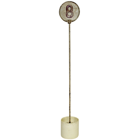 Early 1900 Putting Green Hole Marker - #8 - Roth Collection