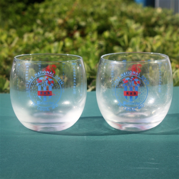 1965 US Open at Bellerive Set of Drinking Glasses - Player Completes Career Grand Slam - Roth Collection