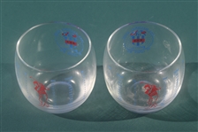 1965 US Open at Bellerive Set of Drinking Glasses - Player Completes Career Grand Slam - Roth Collection