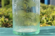 Vintage Old Country Club Methuen Mass. Golfer with Green Glass Bottle - Roth Collection