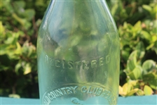 Vintage Old Country Club Methuen Mass. Golfer with Green Glass Bottle - Roth Collection