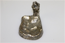 Vintage Golfer Man Art Deco Ashtray - Scratching Chin - Ball in Footprint - Roth Collection