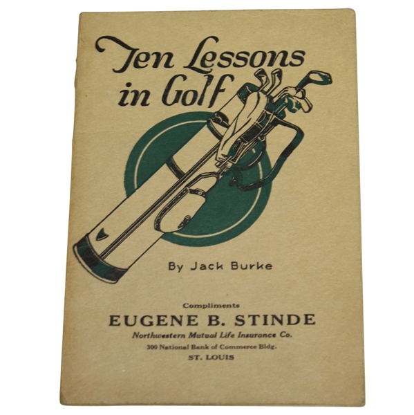 1923 Ten Lessons in Golf by Jack Burke Booklet - Roth Collection