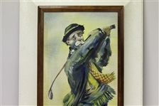 Emmett Kelly 'Emmett the Clown' Painting by G. Koppany - Framed - Roth Collection