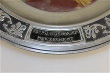 59th PGA Championship at Pebble Beach Commemorative Pewter Plate with Center Photo - 1977