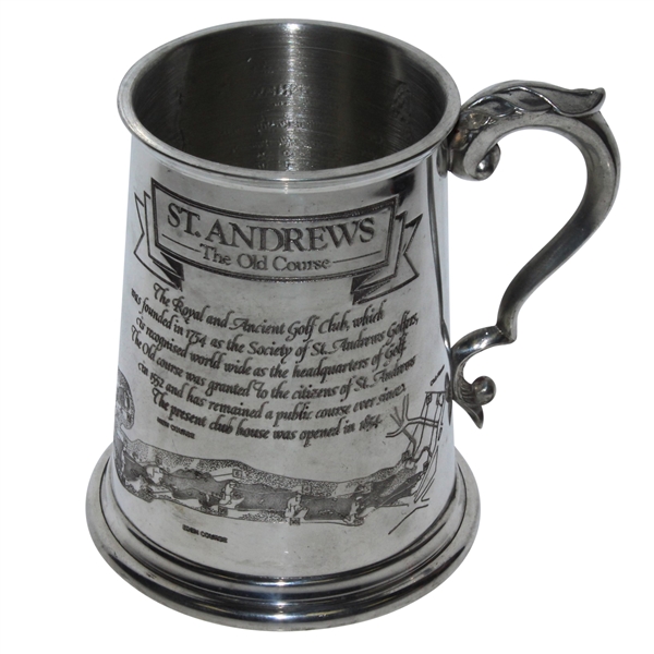 St. Andrews The Old Course Pewter Golf Tankard - Made in England