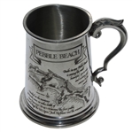 Pebble Beach First Public Course to Stage US Open Course Pewter Golf Tankard - Made in England