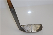Tom Auchterlonie St. Andrews (Patent) Hickory Putter with Shaft Stamp - Roth Collection