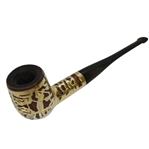 Vintage Golf Themed Sterling Silver Overlay Smoking Pipe