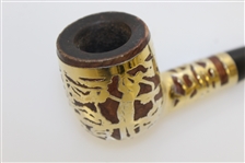 Vintage Golf Themed Sterling Silver Overlay Smoking Pipe