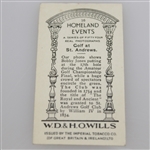 1932 Bobby Jones Putting at Road Hole 'Golf at St. Andrews' Cigarette Card