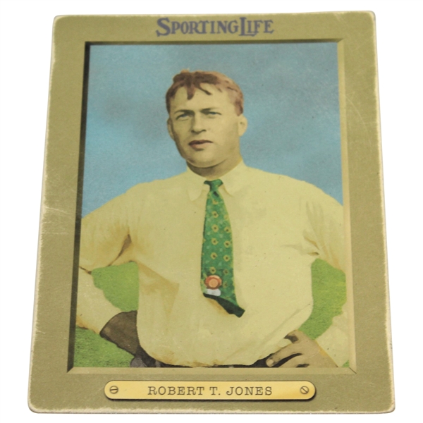 Robert T. Jones Sporting Life Cabinet Series Card - Distressed Art Piece