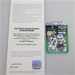 Tiger Woods Signed 2002 Masters Series Badge UDA #SHO3559