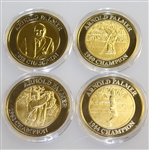Arnold Palmer Ltd Ed Masters Championship Silver & Gold Coins in Original Emerald Green Box