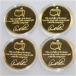 Arnold Palmer Ltd Ed Masters Championship Silver & Gold Coins in Original Emerald Green Box