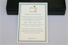 Arnold Palmer Ltd Ed Masters Championship Silver & Gold Coins in Original Emerald Green Box