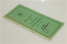 Jack Nicklaus Signed 1934-1966 Records of the Masters Book JSA #Q86879