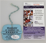 Jack Nicklaus Signed 1978 Open Championship at St. Andrews Ticket #1438 JSA #R07589