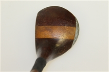 Vintage Hickory Driver - 'D' - Unique Face Inserts and Sole Plate - Roth Collection