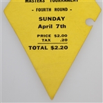 1940 Masters Tournament Sunday 4th Round Ticket #2582