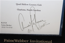 Arnold Palmer & Winnie Palmer Signed King's 60th Birthday Invitation (1989) JSA ALOA