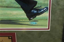 Tiger Woods Signed 'Fist Pump' Oversize Photo - Framed UDA #BAH82608 with PenCam!