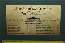 Jack Nicklaus Signed 2000 Flag Ltd Ed 'Master of the Masters' Photo Display 55/100 - Framed JSA ALOA