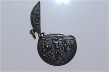 Sterling Silver Golf Themed Circular Match Holder - Backswing