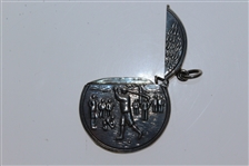 Sterling Silver Golf Themed Circular Match Holder - Backswing