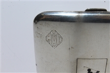 Circa 1920 Elgin American Sterling Silver Cigarette Case with Golfer