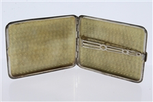 Circa 1920 Elgin American Sterling Silver Cigarette Case with Golfer