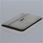 Circa 1920 Elgin American Sterling Silver Cigarette Case with Golfer