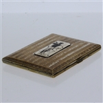 Circa 1920 Evans Nickel Silver Plated Cigarette Case with Golfer