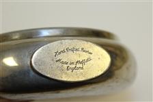 Sheffield Hand Crafted Classic Pewter Circular Flask with Golfer Post-Swing