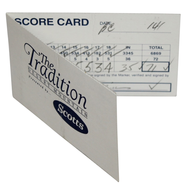 Jack Nicklaus Signed Official 1994 The Tradition Used Scorecard JSA ALOA