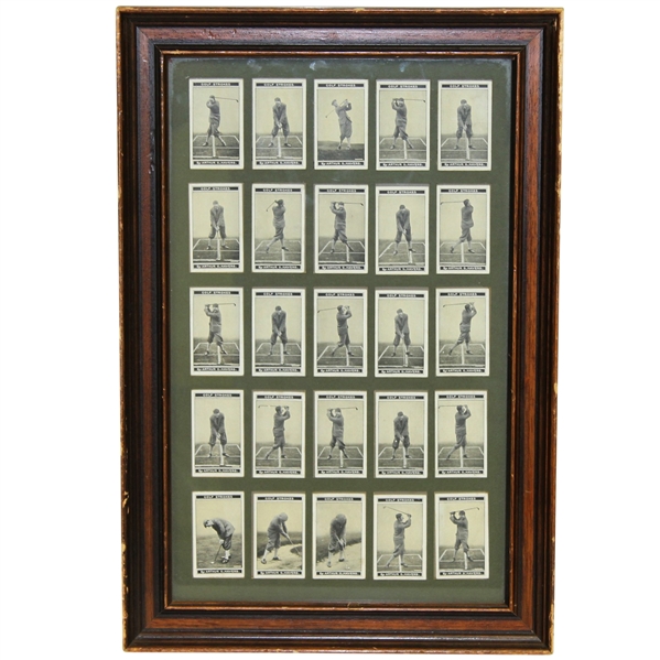 No. 1-25 Golf Strokes Series Golf Cards - Morris High-Grade Cigarettes - Framed