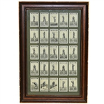 No. 1-25 Golf Strokes Series Golf Cards - Morris High-Grade Cigarettes - Framed