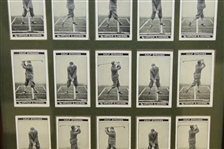 No. 1-25 Golf Strokes Series Golf Cards - Morris' High-Grade Cigarettes - Framed