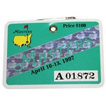1997 Masters Tournament Series Badge #A01872 - Tiger Wins His First Masters!