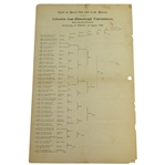 1899 R&A St. Andrews Calcutta Cup Tournament Bracket Sheet with F.G. Tait